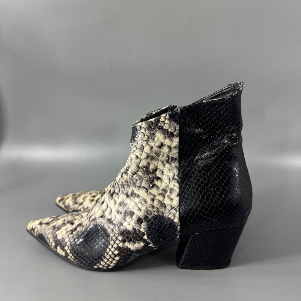 Ma&Lo Python + Snake Skin Pointed-Toe Ankle Boots… - image 5
